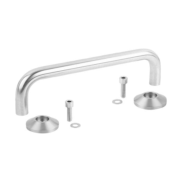Pull Handles stainless steel, with cover plates, Style B